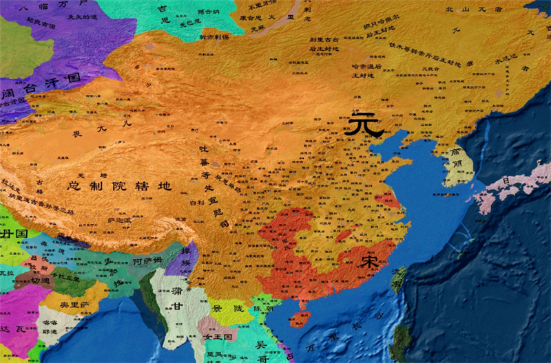 中国真正的领土面积有多大中国元朝的领土面积有多大