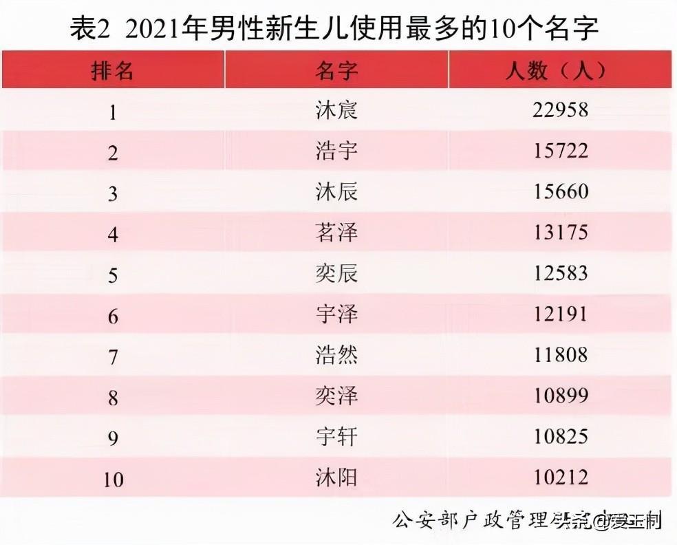 全国重名率怎么查询（2021重名率最高的名字）