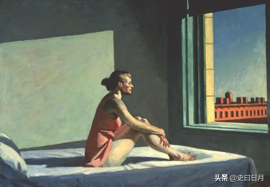 夜游者油画鉴赏（爱德华霍普夜游者超清油画）